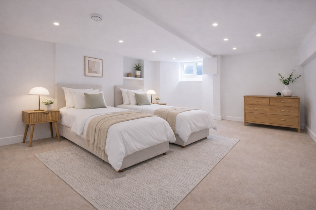 Bedroom 2 - Twin Bed Configuration 