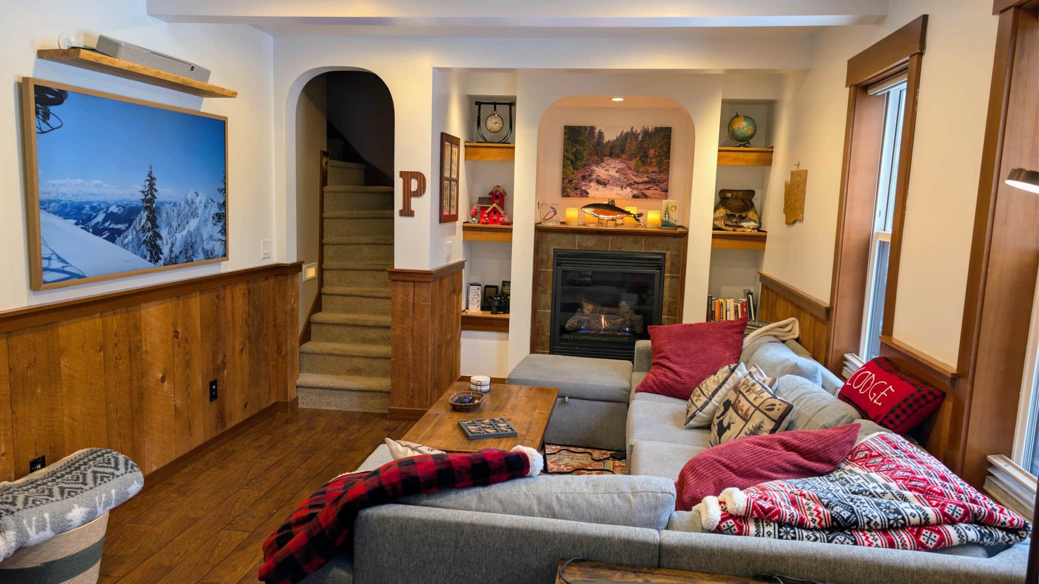 Cozy up by the fire and watch a movie