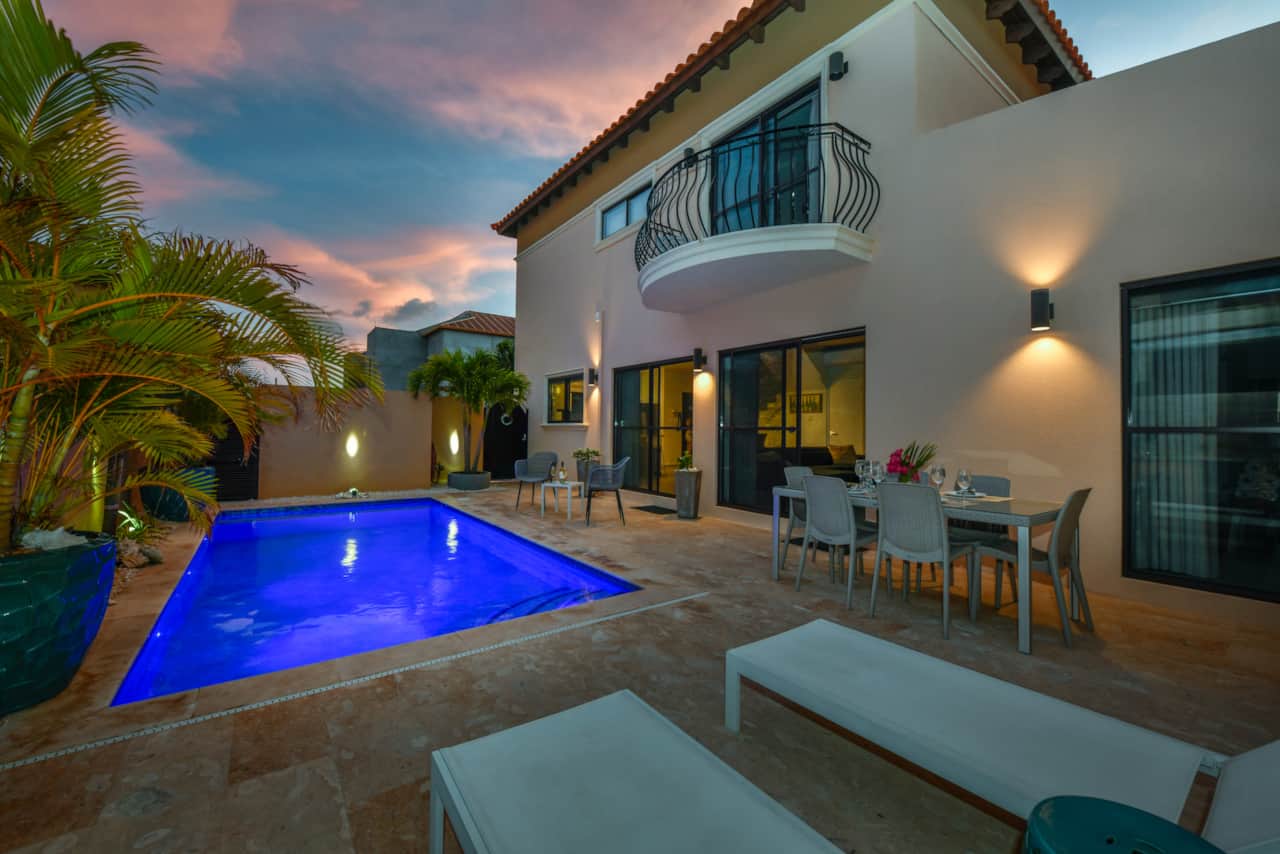 Spend evenings relaxing in our private backyard