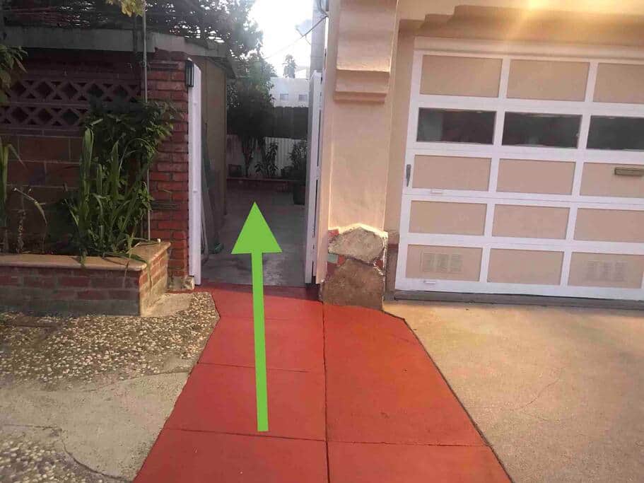 Entrance from Side Gate Door