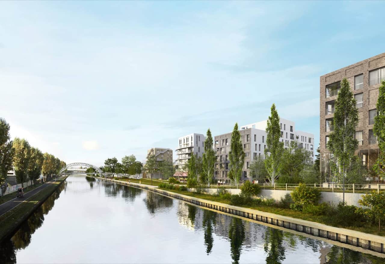Canal de l'ourcq situé à 5 min à pied 