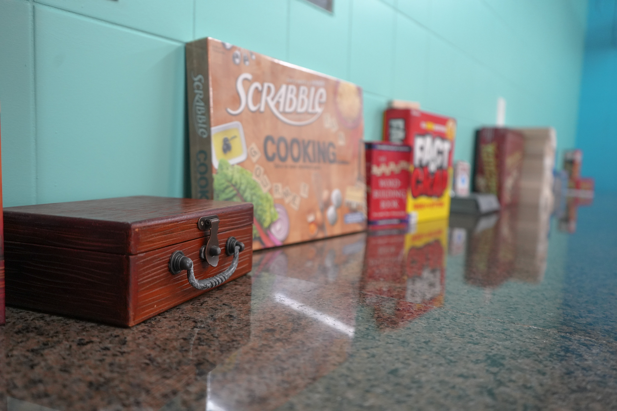 Board games ready for a relaxing evening with family and friends.