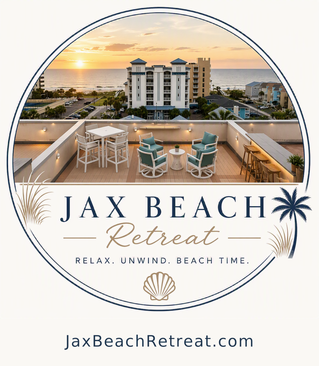 Jax beach retreat logo website