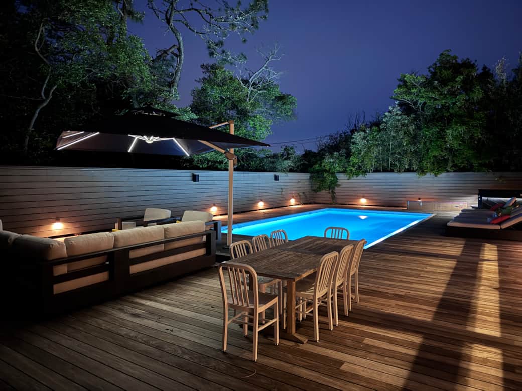 Deck at night