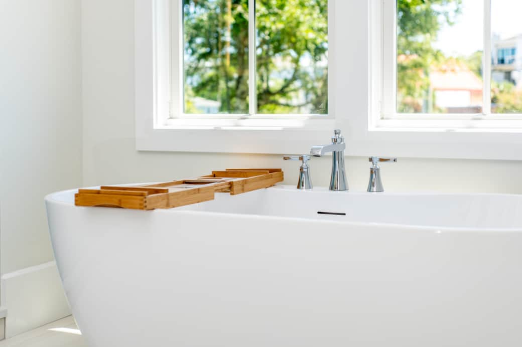 Soaking tub in both primary baths
