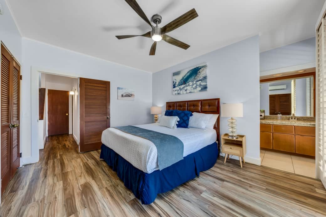 Step into this serene bedroom oasis, where coastal vibes meet modern comfort