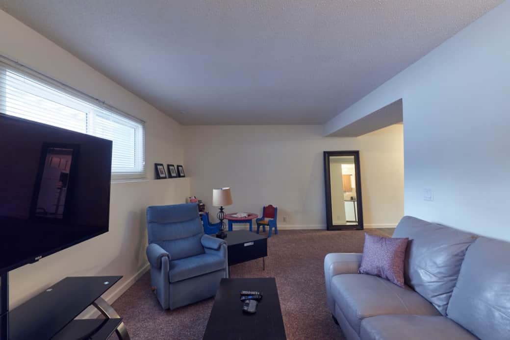 Living room with kids play area Living room with kids play area