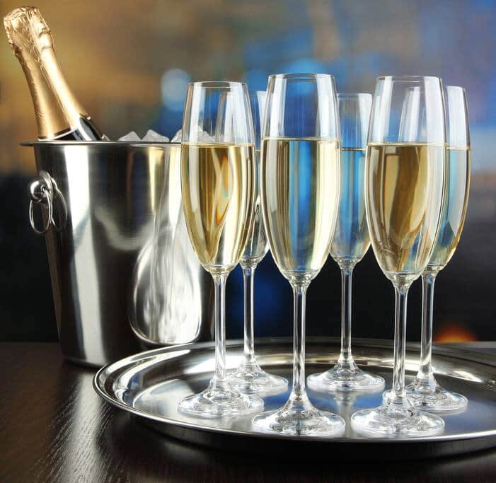 Champagne sur la terrasse