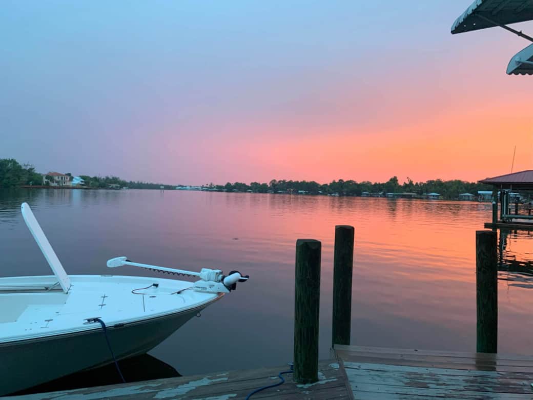 Dock at sunset - no filters!