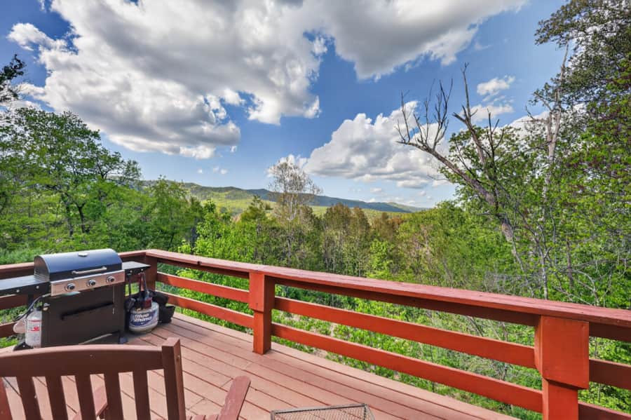 Deck with mountain view