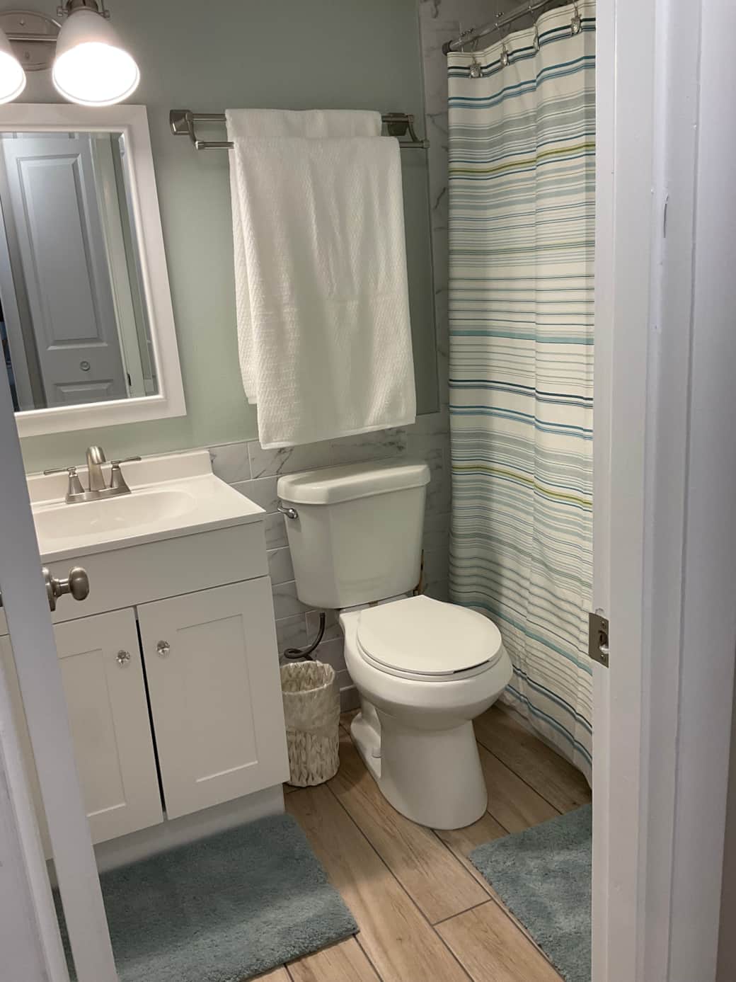 Hall Full Bathroom with Tub & Shower