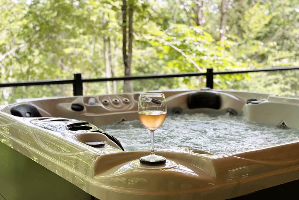 Spa sur la terrasse