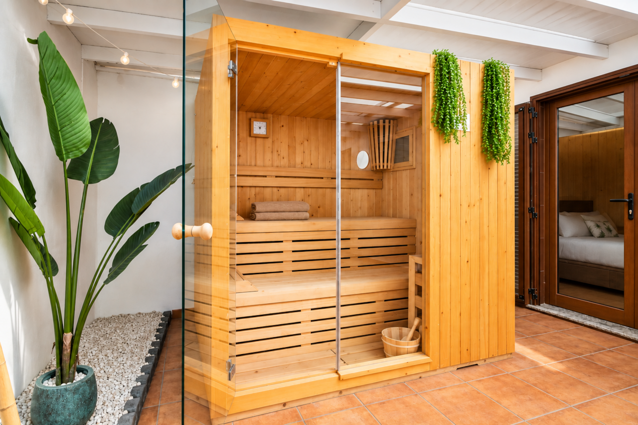 Private sauna at Villa Dyala Puerto del Carmen, AZ Rentals accommodation in Lanzarote