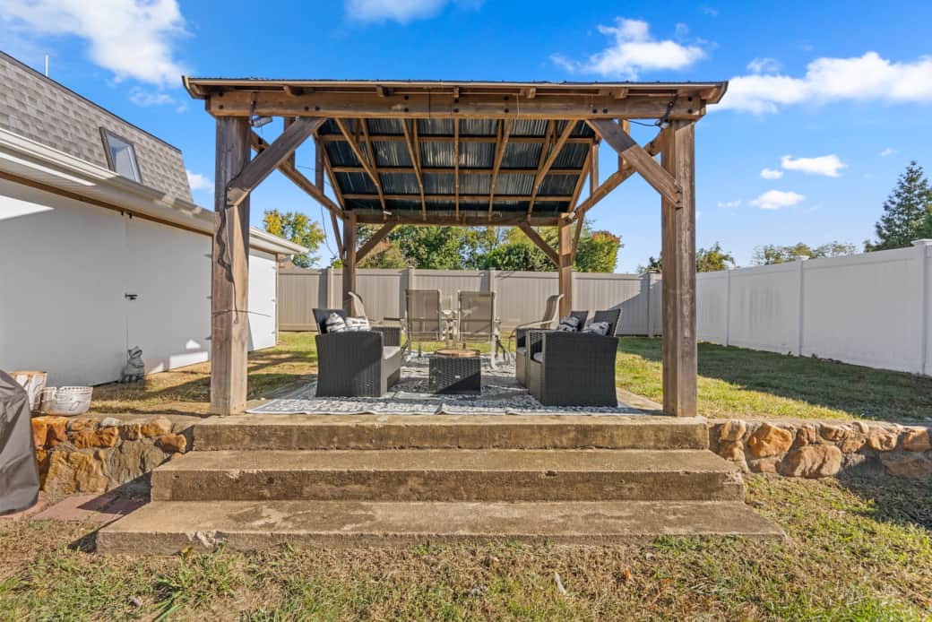 Rain or shine, enjoy the covered dining and sitting areas