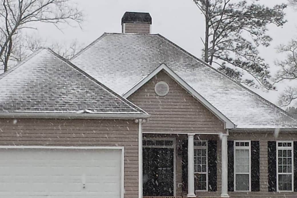 Front view of the house