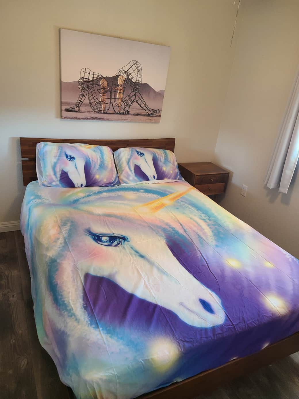 Bedroom - unicorn bed queen size!