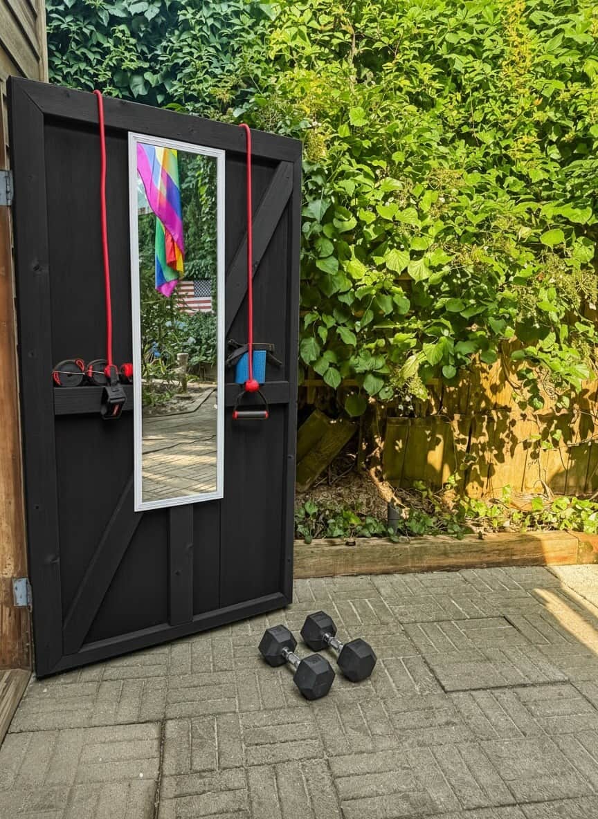 Laundry Room Door/Fitness Station