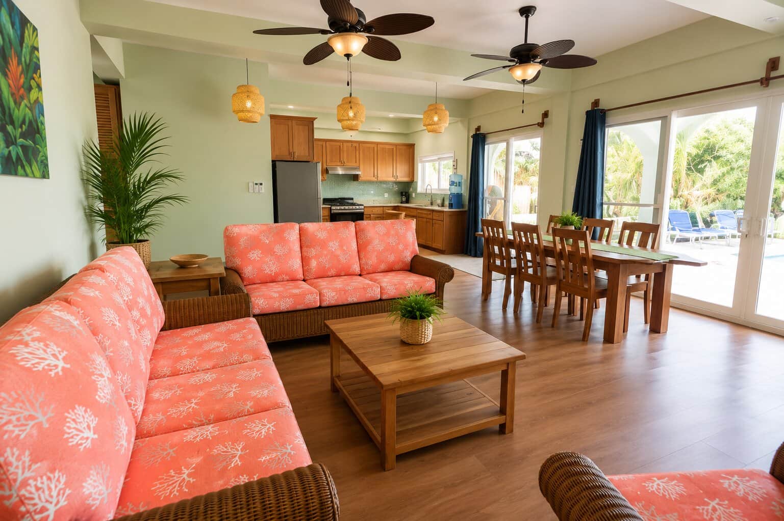 Interior living space at Villa Terrapin Station
