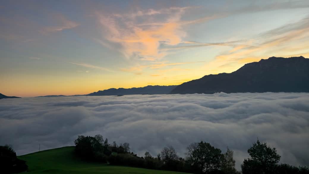 Sea of fog view from Nebelmeer Chalet