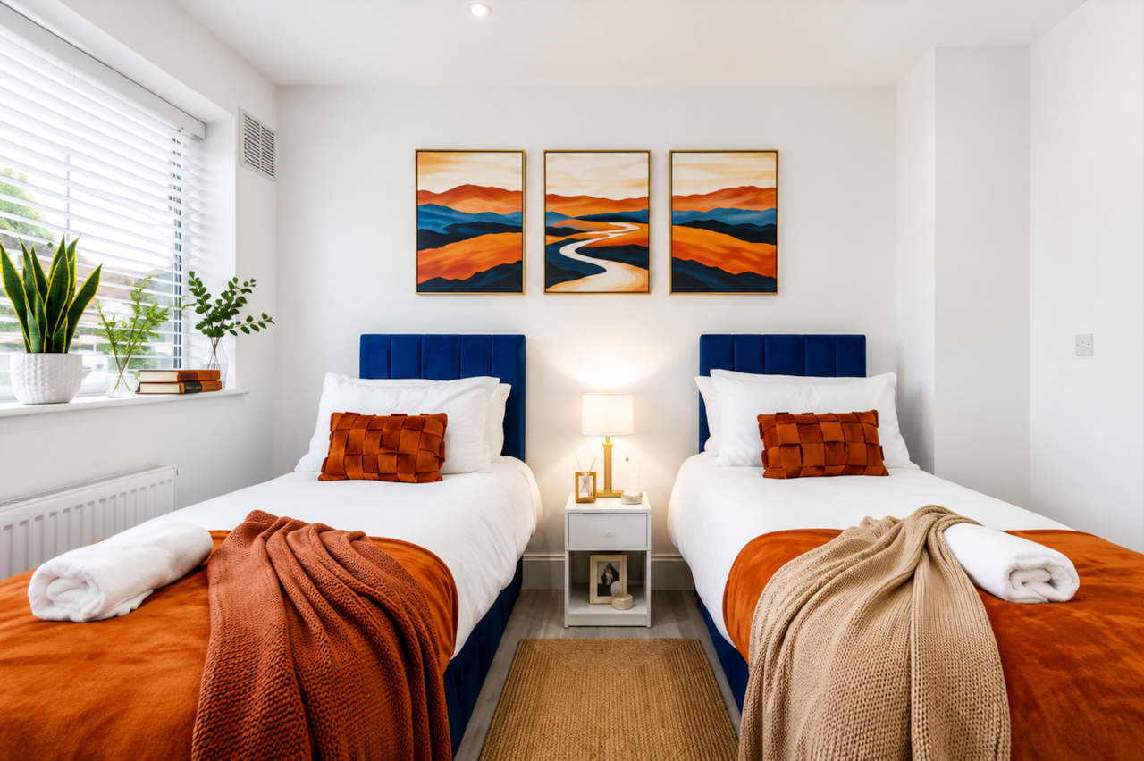 Bedroom 2 single beds 