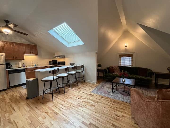 An open, airy space perfect for cooking, dining, and relaxing together.