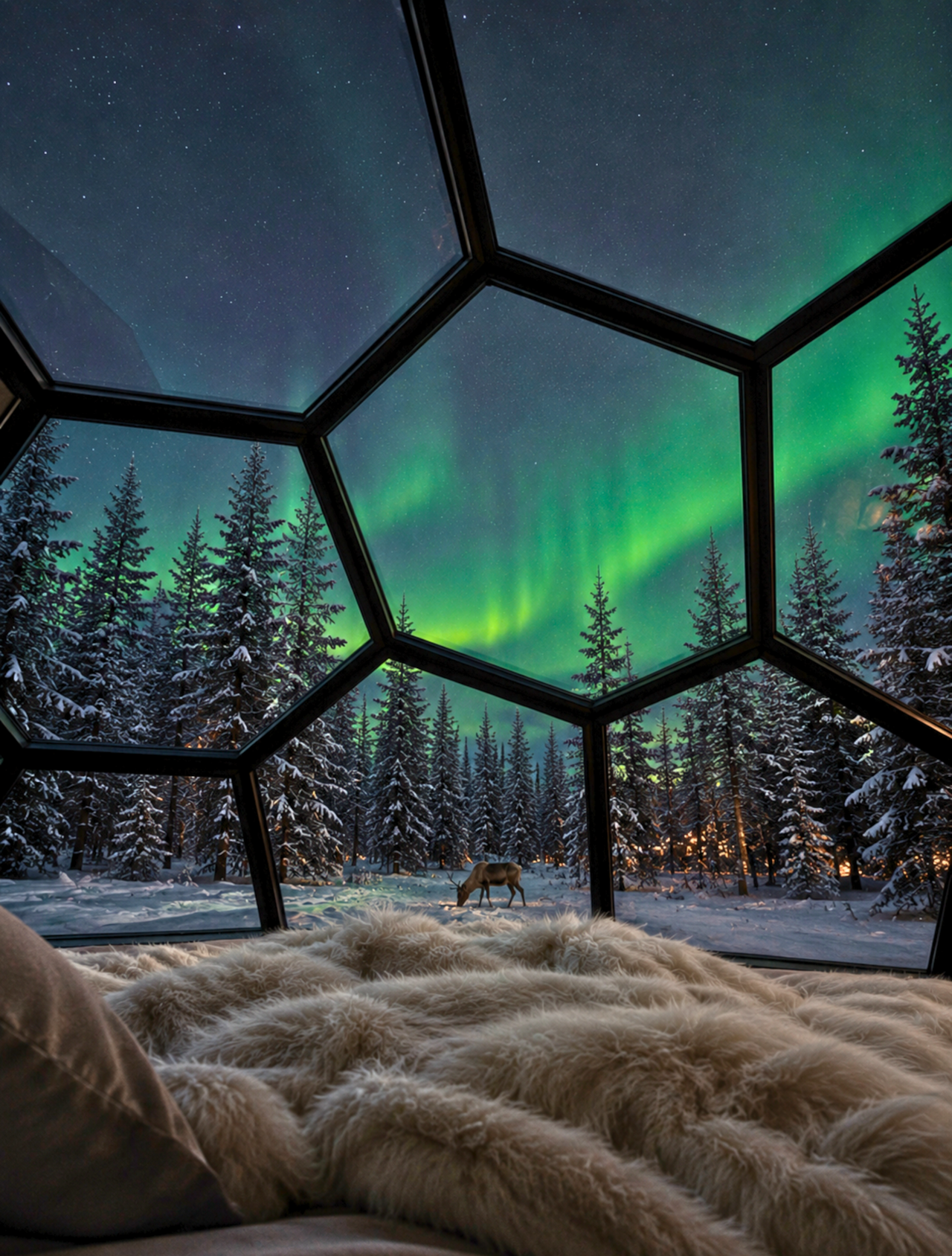 Breathtaking view for the Northern lights 