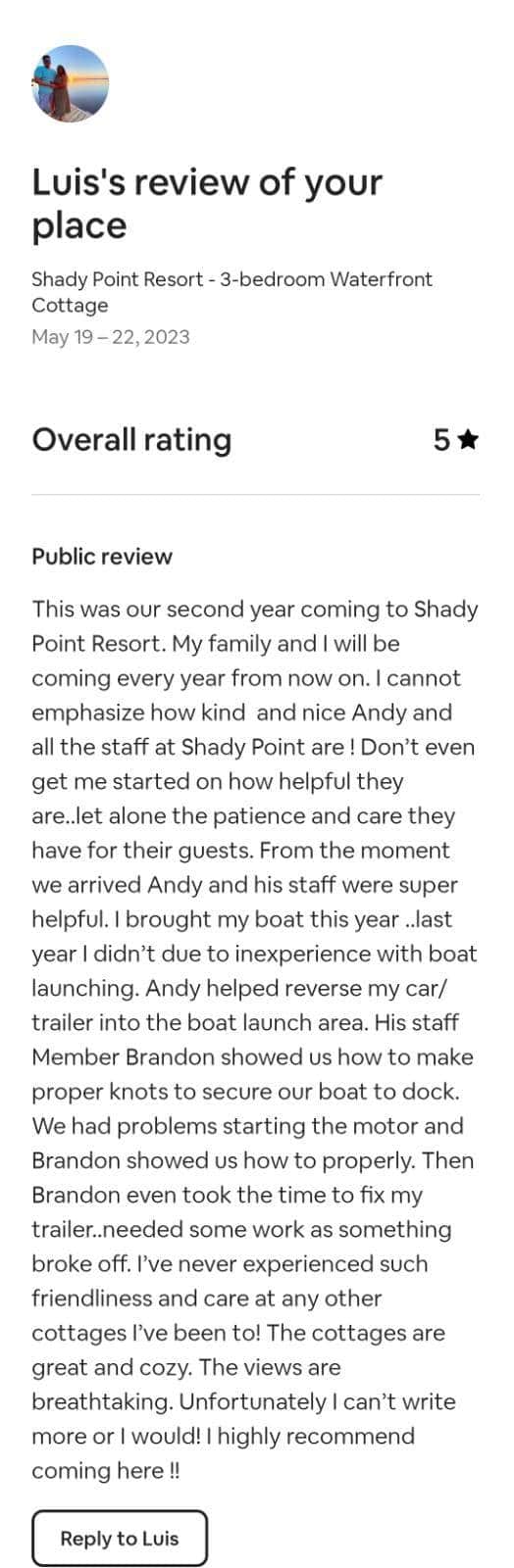 Shady Point Resort