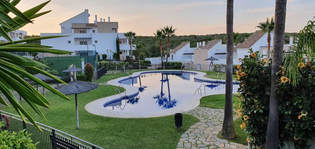 Pool and padel court