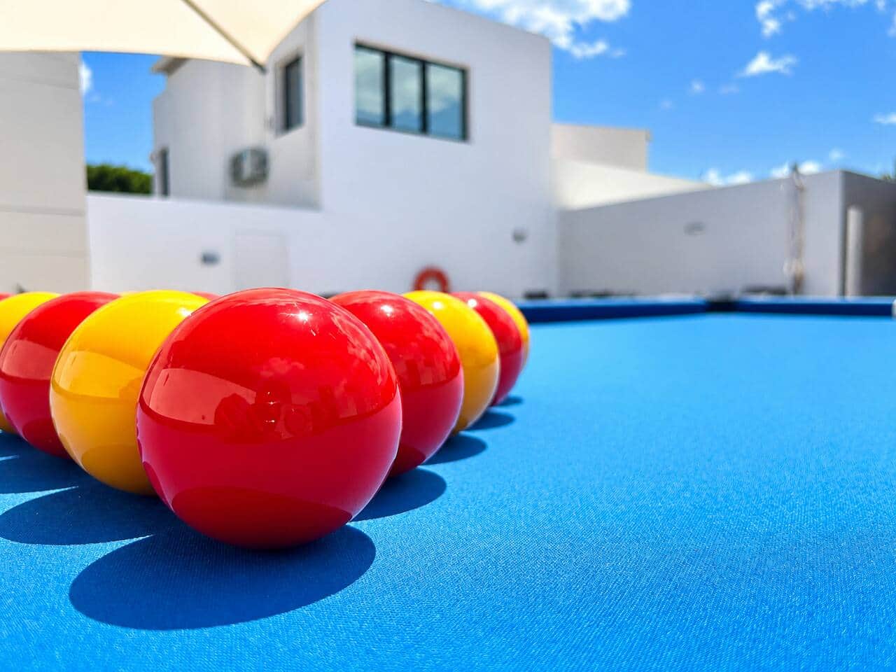 Billiard balls at Villa Tisalaya Puerto del Carmen, group villa in Lanzarote