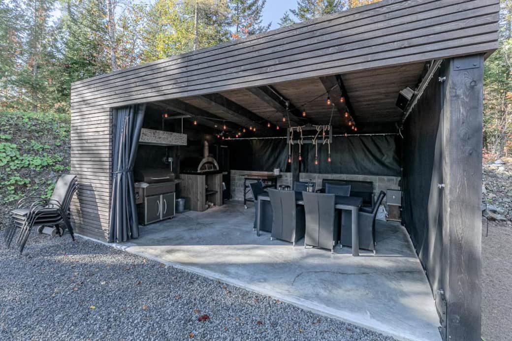 Gazebo with BBQ/smoker granule