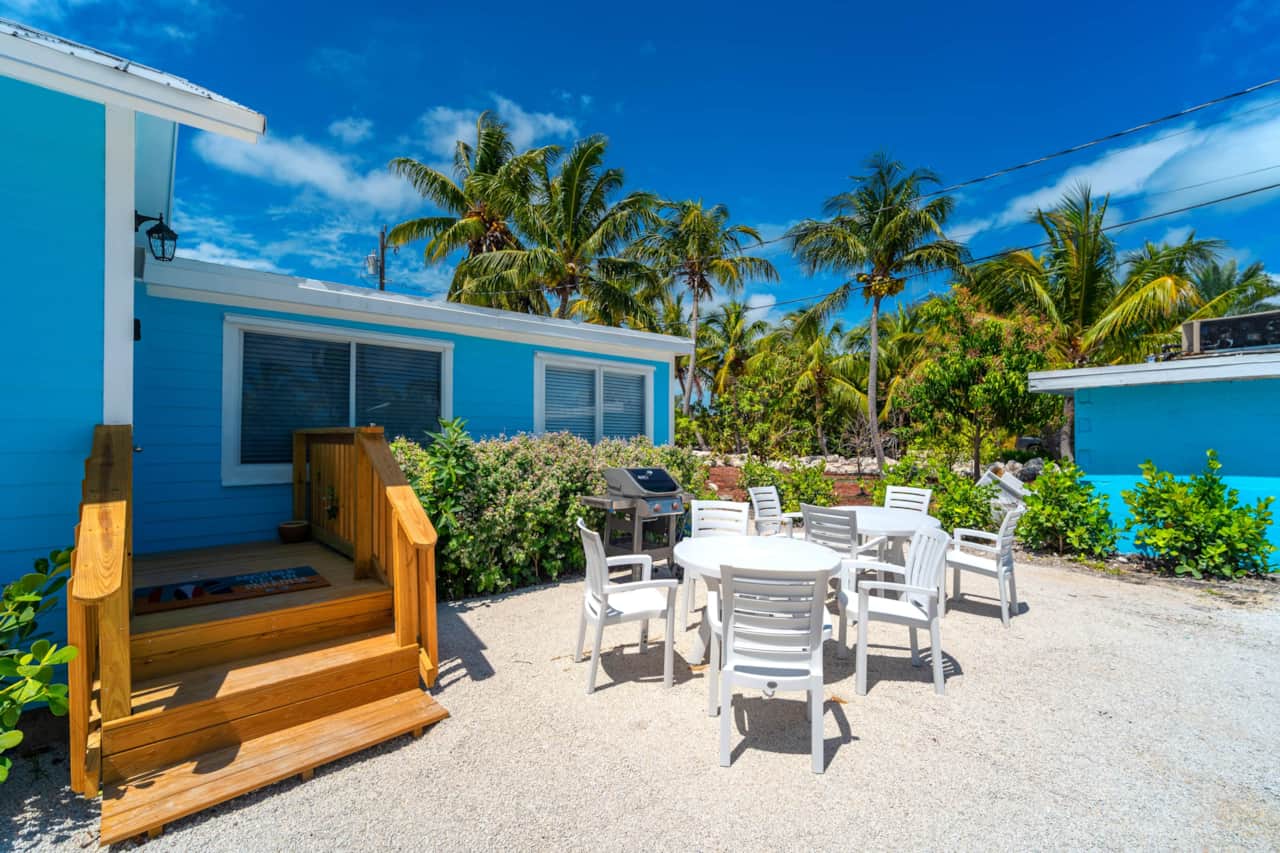 Haven House patio and separate entrance.