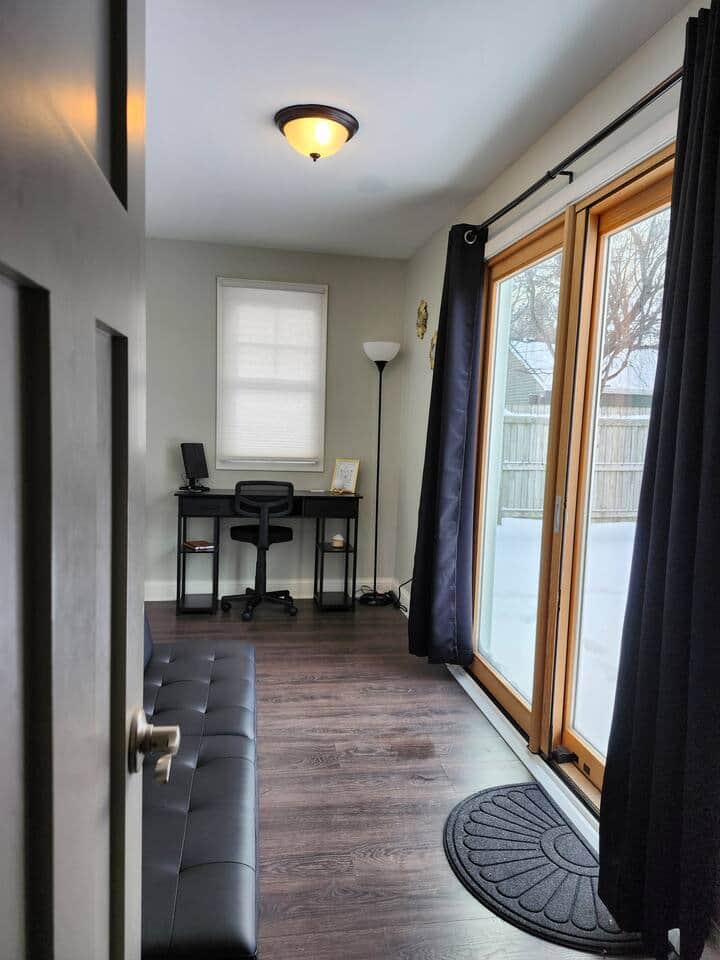 Additional twin futon bed in office