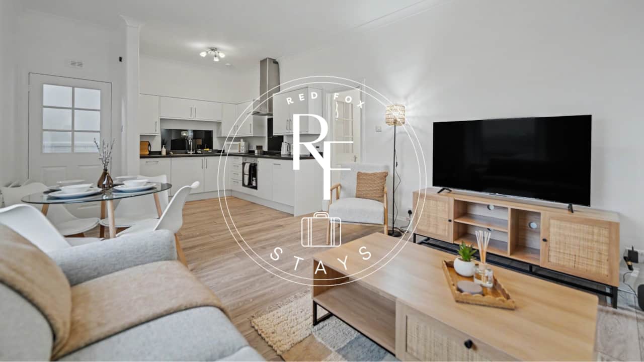 Comfortable living room with Smart TV
