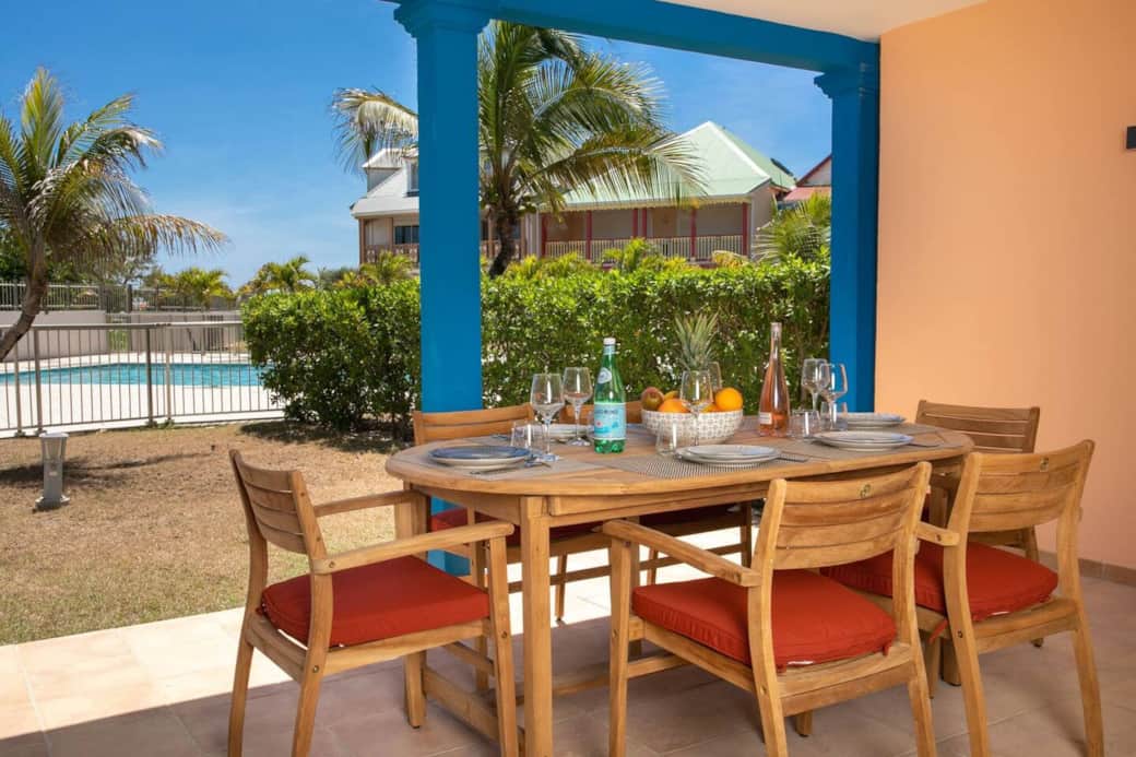 Dining area on the terrace Caribbean Riviera 4