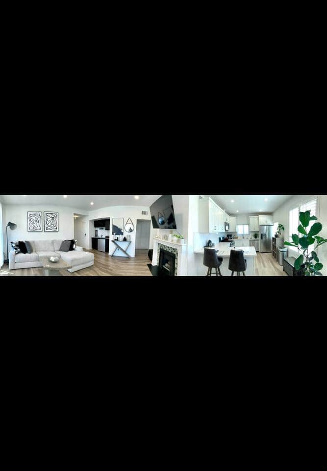 Kitchen and living room space 