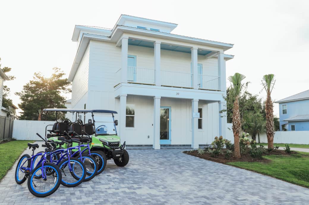 Bikes and golf cart included