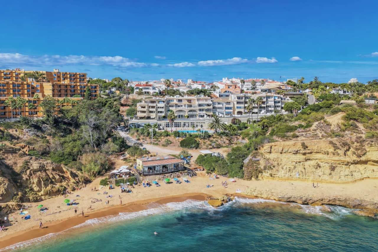 Aerial view of the beach