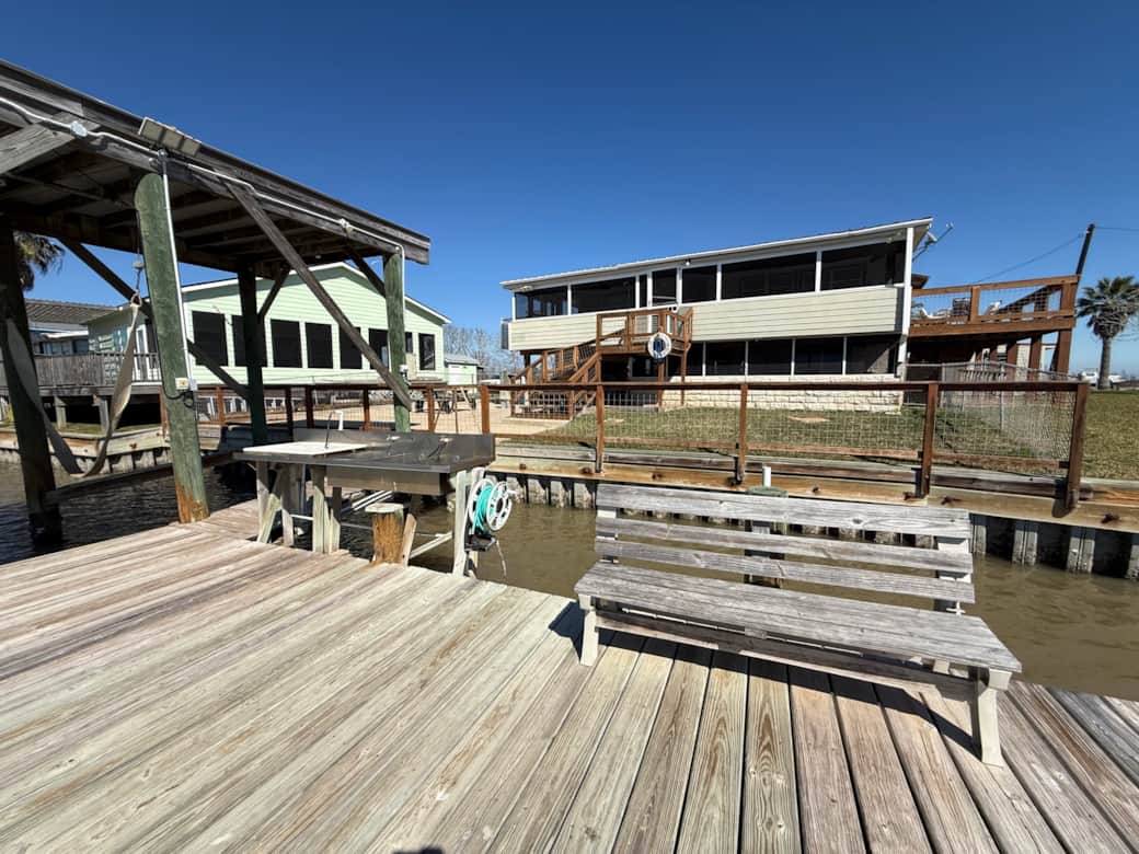 View of the riverfront area of the home.