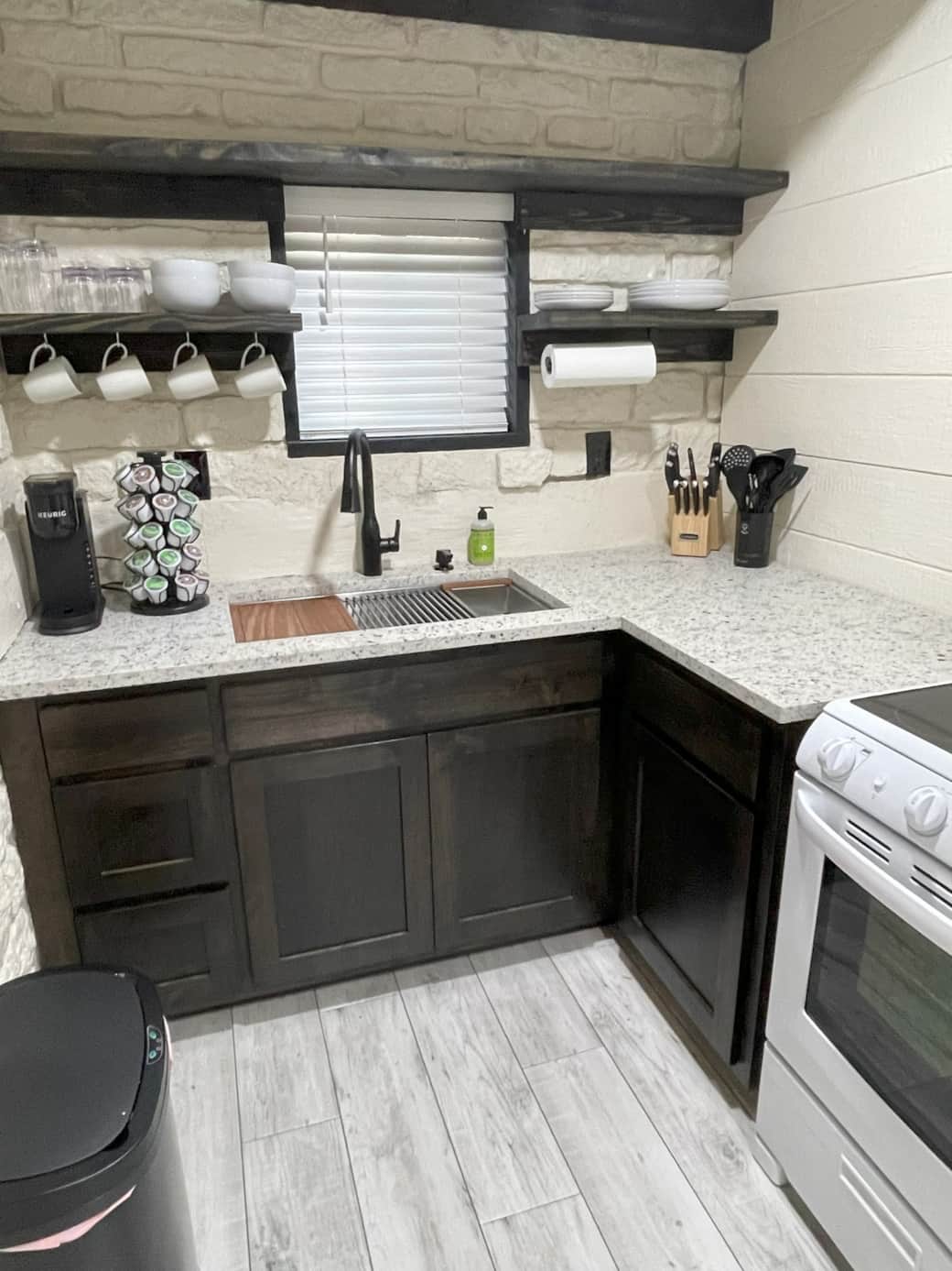 Fully stocked kitchen with an assortment of Keurig coffee k-cups for your enjoyment 