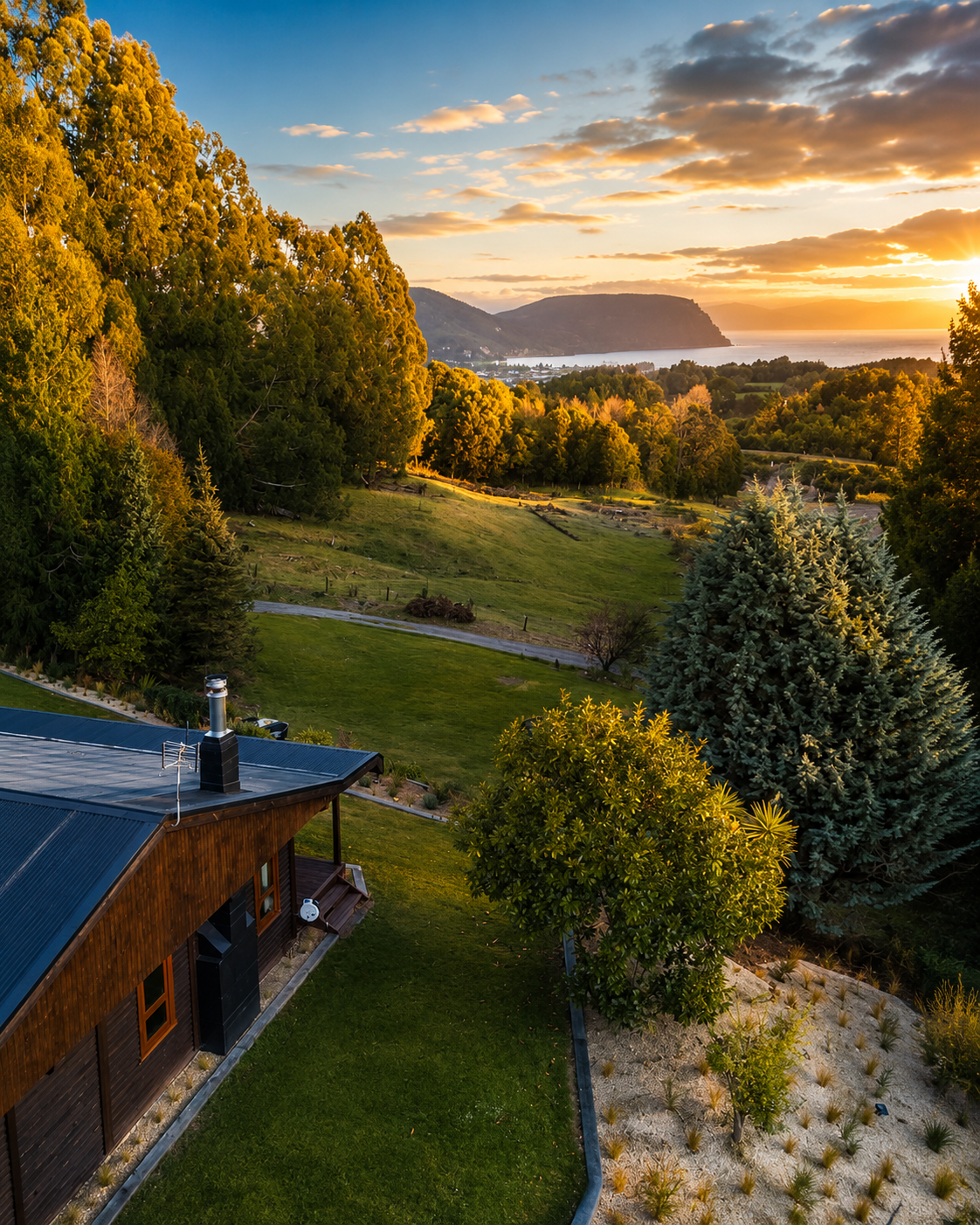 Wake up to views over lake Taupo