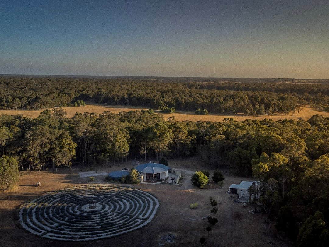 Shambala Nature Retreat Arial View - Woodland Hive, Lavender Maze, Yoga Shala