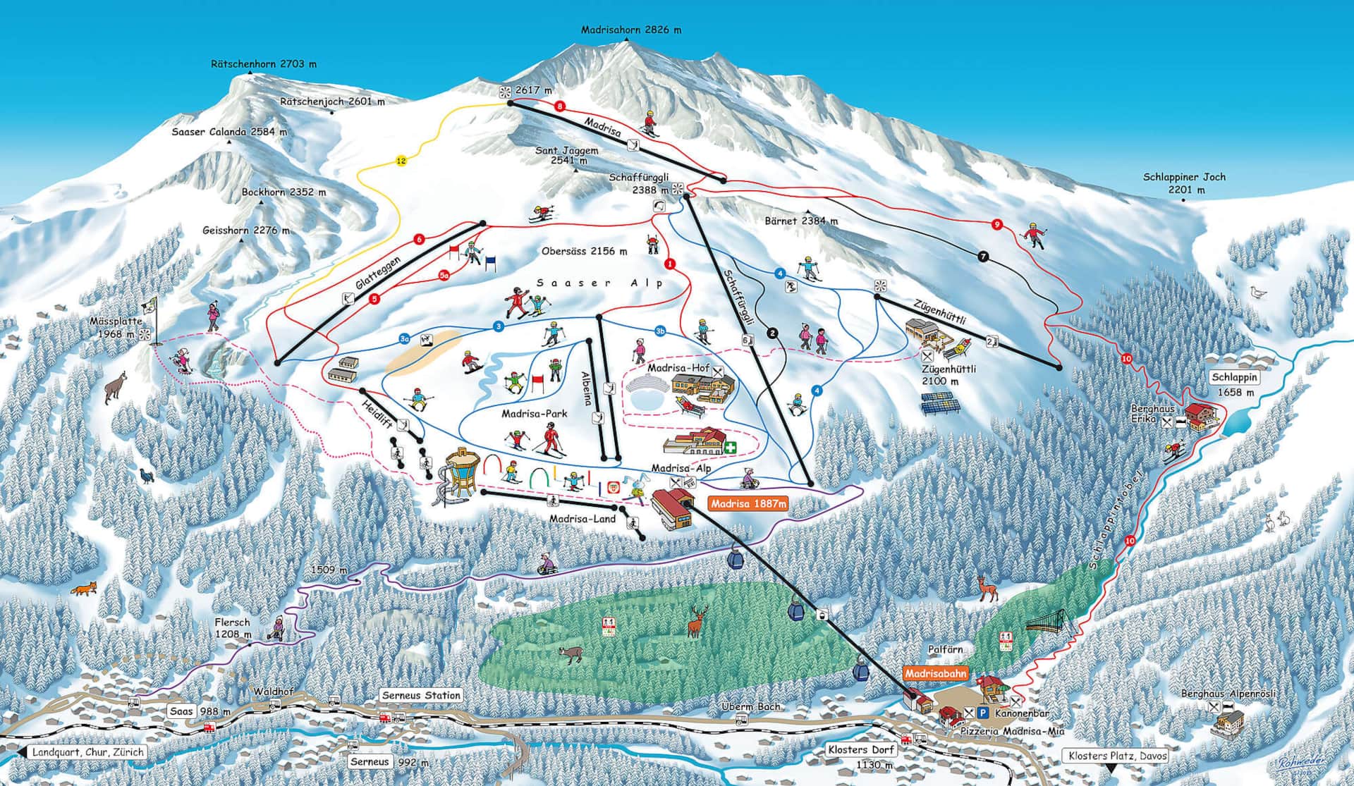 Ski resort Klosters Madrisa Family friendly