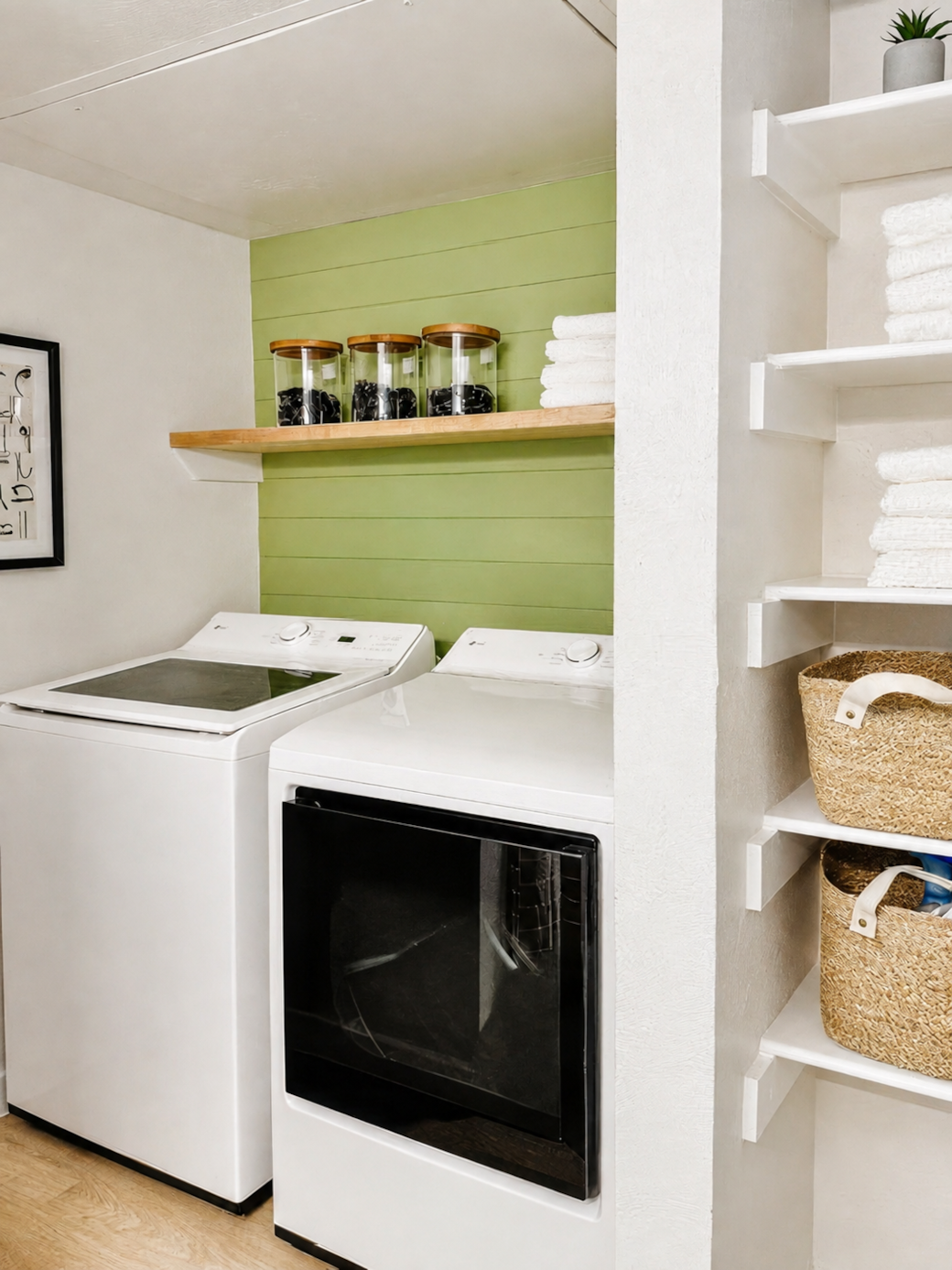Laundry Room with Full Size Washer & Driver