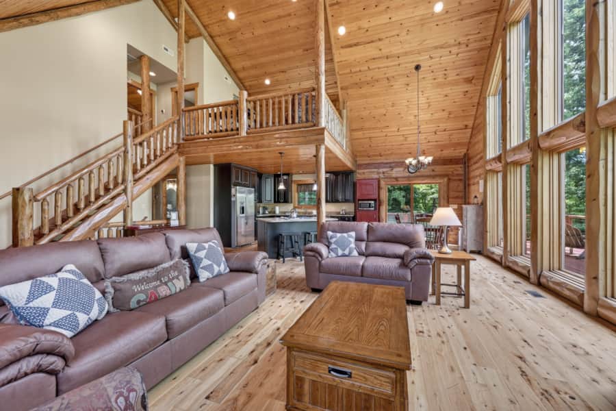 Great room and loft stairs