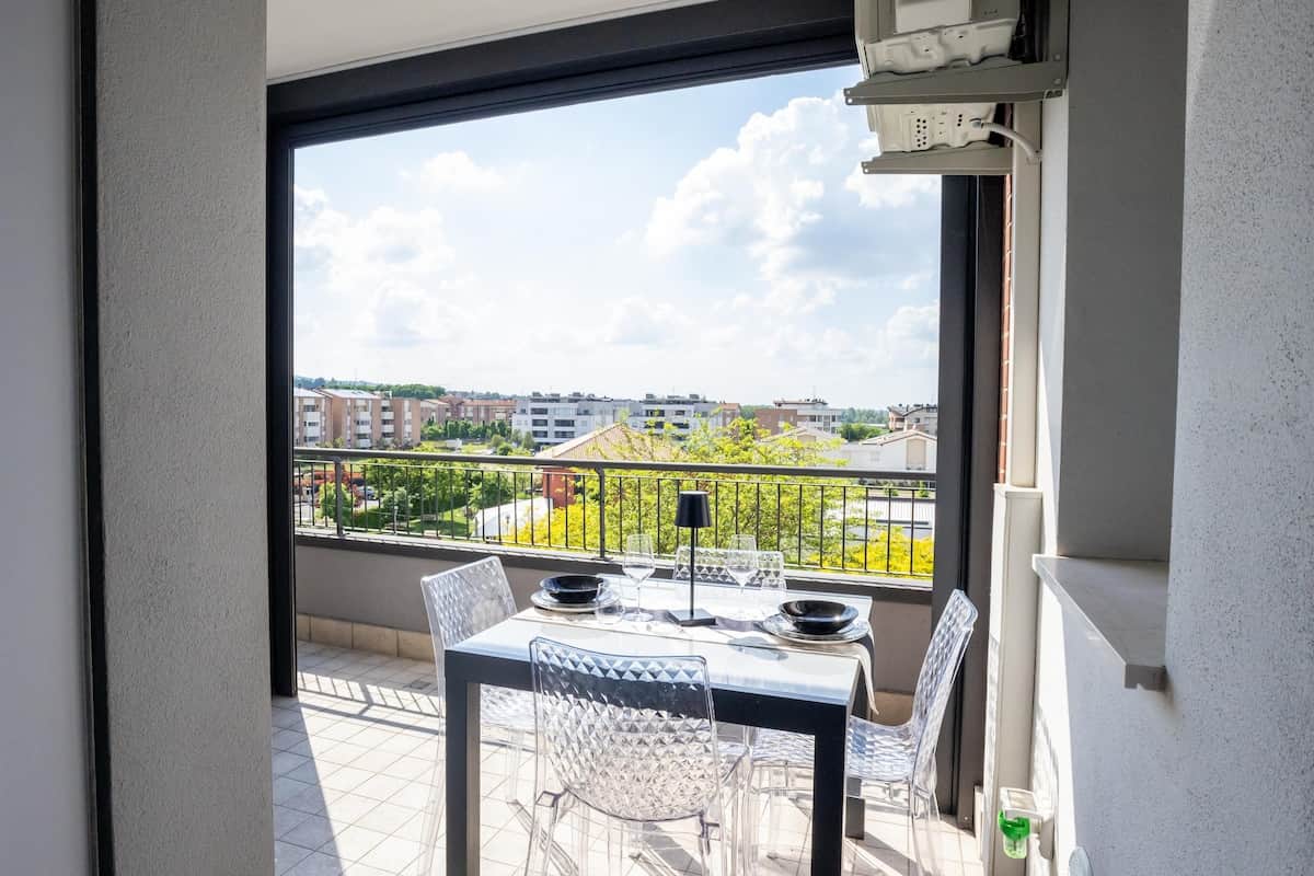 Spacious terrace with a view, perfect for relaxing outdoors