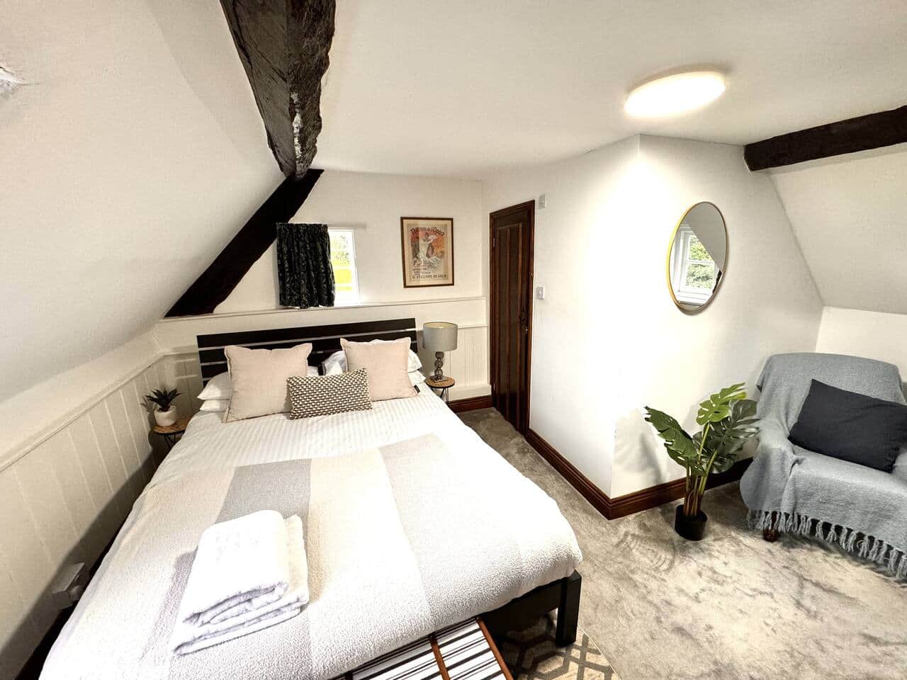 A bedroom in the Tudor cottage