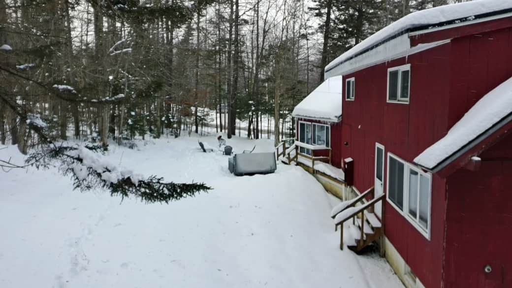 Plenty of room to make snow angels in the backyard. Plenty of room to make snow angels in the backyard.