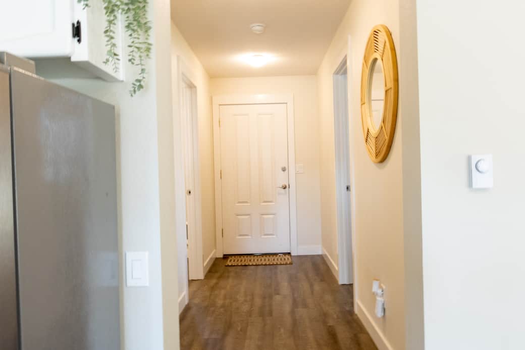 Hallway Leading to Backyard, Bedroom and Bathroom Hallway Leading to Backyard, Bedroom and Bathroom