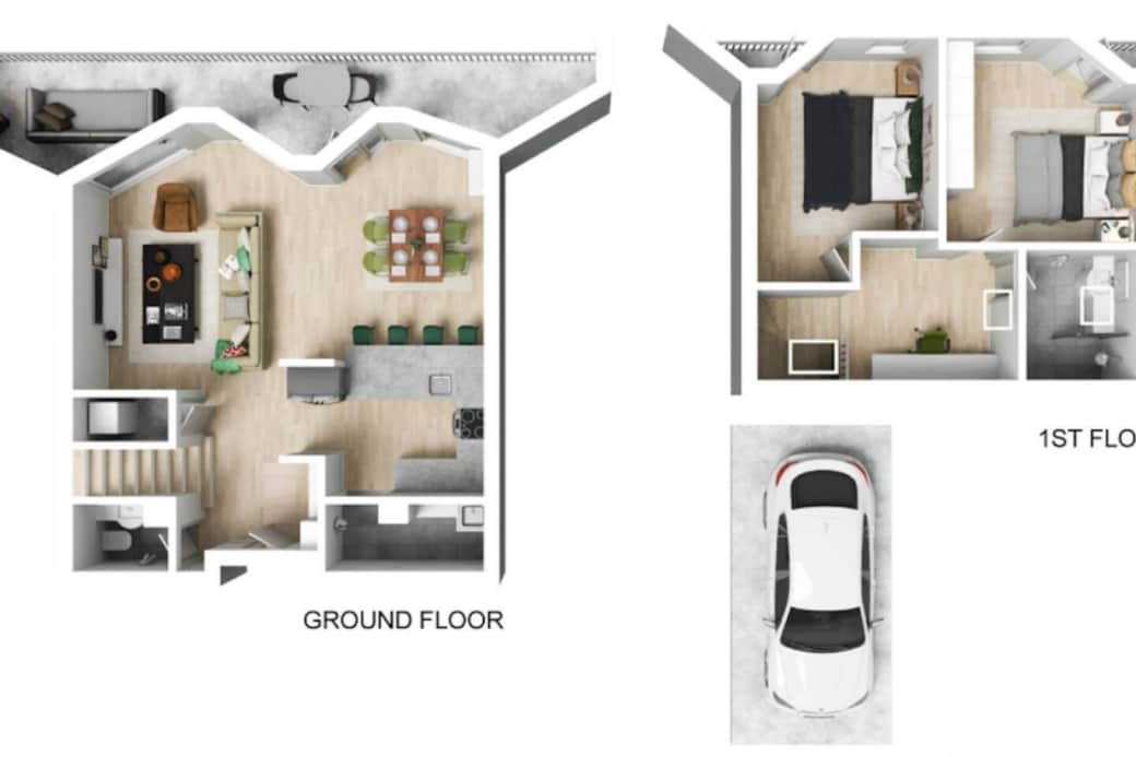 Floor Plan - Onsite parking available, perfect for small cars to make your stay hassle-free.