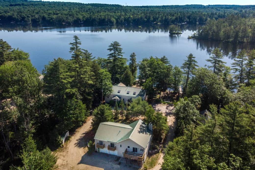 The Lodge sits behind the front house